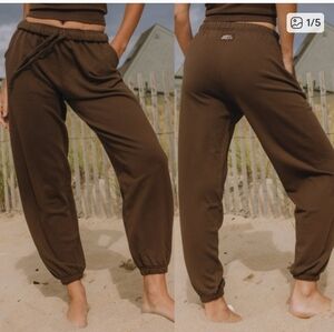 Daily Drills Chocolate Brown High-Rise Jogger Pants
